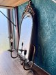 画像14: antique　壁掛けミラー　鏡　キャンドルスタンドのような電気ロウソク付き　 (14)
