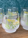 画像4: 佐々木ガラス　冷茶グラスセット　5個　イエロー　花柄　小菊　GS250 (4)