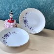 画像2: 日本趣味の会　紫色のすみれの花のプレート皿2枚セット　花柄　 (2)