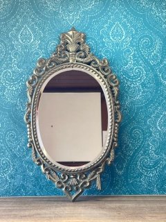 ファッションミラー 壁掛け鏡 レトロ vintage antique 楕円形