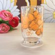 画像1: 佐々木ガラス　クリームオレンジの花柄グラス　手書き風 (1)
