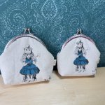 画像3: hapihapi　handmade　レトロ　アリス　がま口財布　左右カン付き大　キルト入り　 (3)
