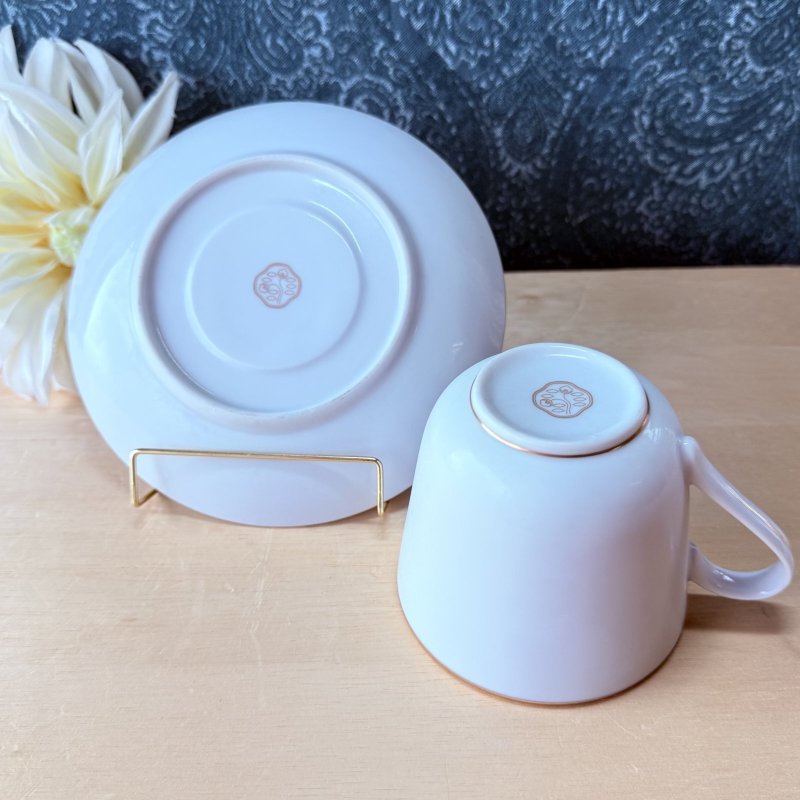 画像7: 珍しい資生堂のカップ＆ソーサー　ノベルティ　資生堂パーラー　vintage　ホワイトに金縁 (7)