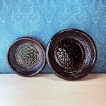 画像1: 久留米籃胎漆器　菓子器　亀甲深鉢　各サイズ (1)