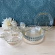 画像1: 岩城硝子　パイレックス　Pyrex　フリル　ベジタブル　野菜柄　ガラスパイ皿＆ガラスカップ　各種 (1)