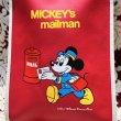 画像2: ミッキーマウス　mickeys mailman 上履き入れ　シューズバッグ　レッド　 (2)