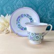 画像4: NORITAKE　ノリタケ　紫に青い花柄　カップ＆ソーサー　レトロフラワー　 (4)