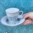 画像7: NORITAKE　ノリタケ　紫に青い花柄　カップ＆ソーサー　レトロフラワー　 (7)