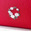 画像2: 赤いハンドバッグ　お花刺繍　結婚式に！着物と洋装に！ (2)