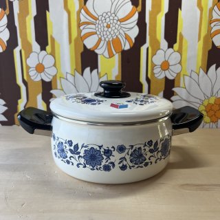 YAMATU JAPAN CHORI 可憐な青い花柄の20cmプレート皿 2枚セット