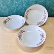 画像1: Fuyo china　vintage　モダンフラワー　花柄の器　3個セット　 (1)