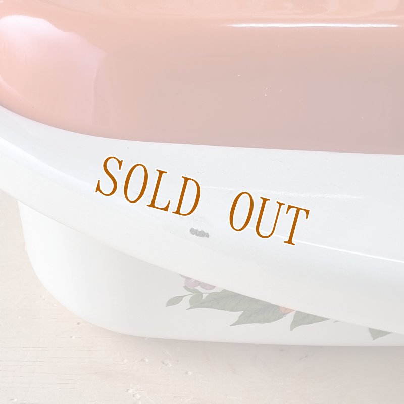 画像5: 三協アルミ　角型ホーローおでん鍋　オレンジ蓋　花柄　22cm (5)