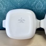 画像12: CORNING　USA　コーニング　パイロセラム　耐熱ガラス鍋キャセロール　角型　花柄　イエロー系　各サイズ (12)