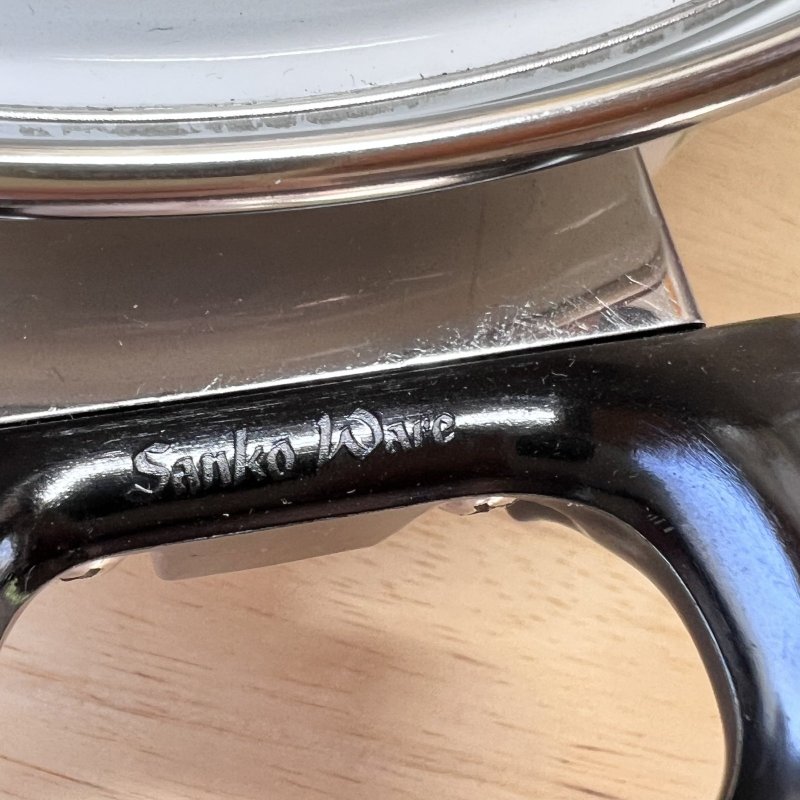 画像6: エジリーホーロー　サンコーウェア　ぽてっとしたまるみのホーロー両手鍋　イエロー　花柄　 (6)