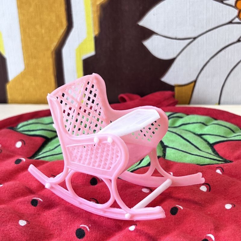 ピンクのベビーセット☆赤ちゃん ベッド大 ゆれる椅子 乳母車 三輪車 OM584