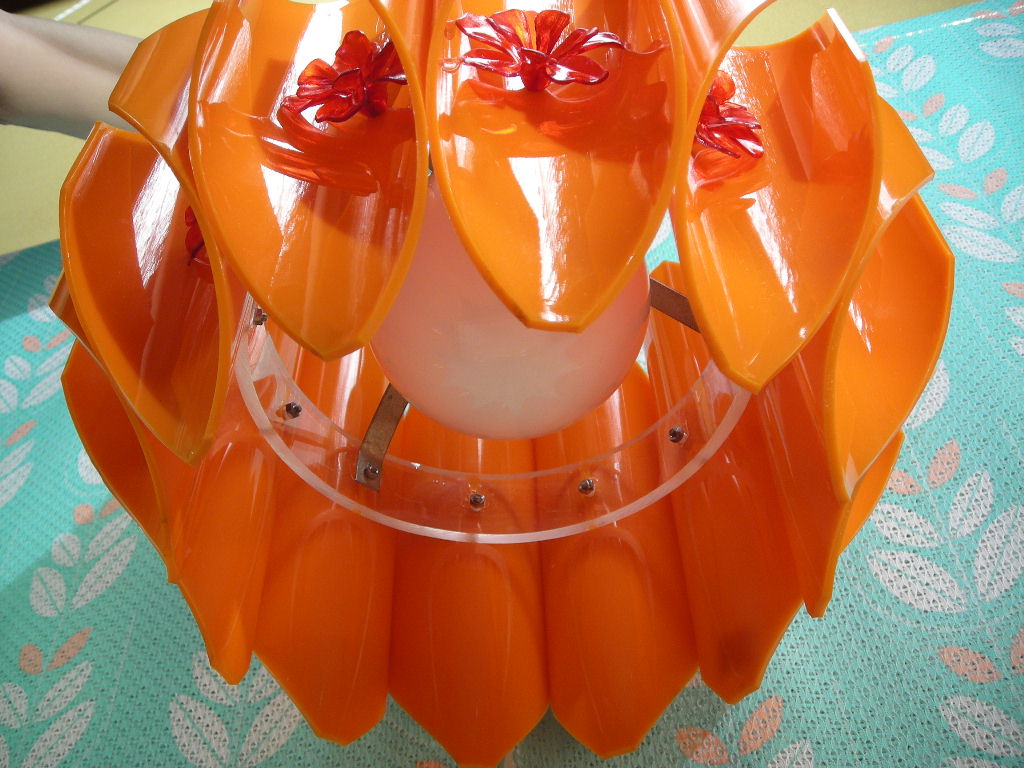 コイズミ ペンダントライト オレンジ花 照明 Kg108
