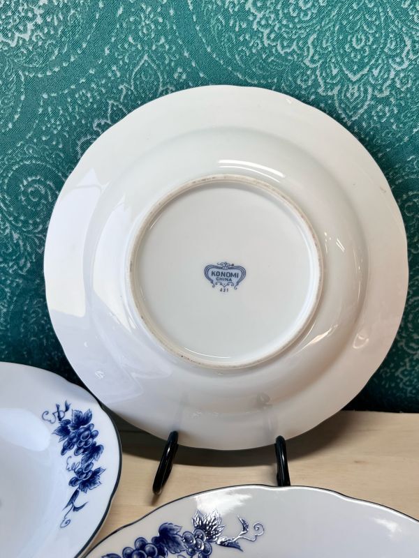 KONOMI CHINA ピオーネ 葡萄のプレート皿3枚セット カレーシチューに。