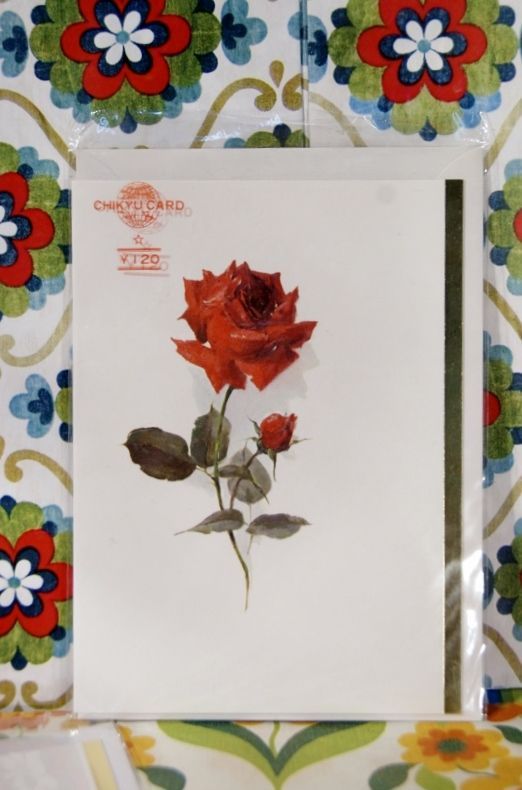 地球カード メッセージカード 薔薇 Kf15