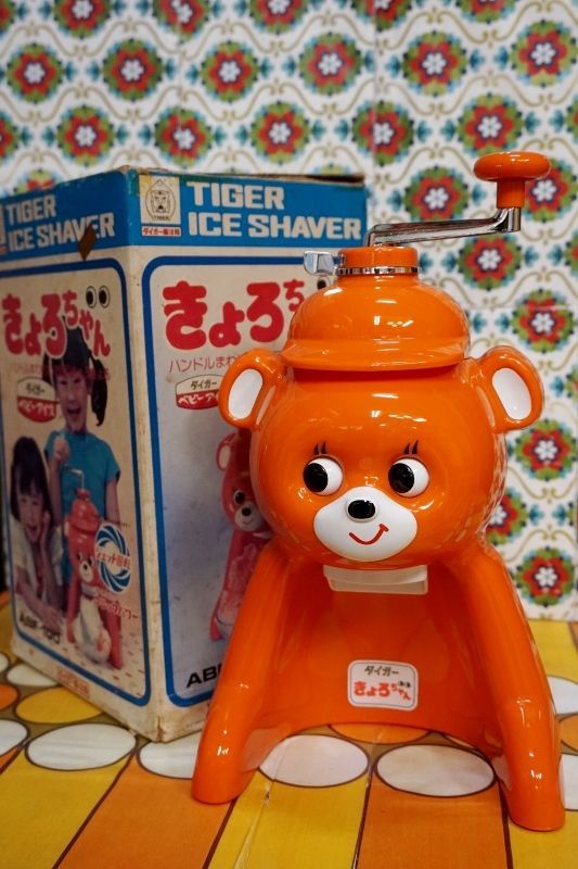 タイガーベビーアイス きょろちゃん かき氷器 箱あり オレンジ K245