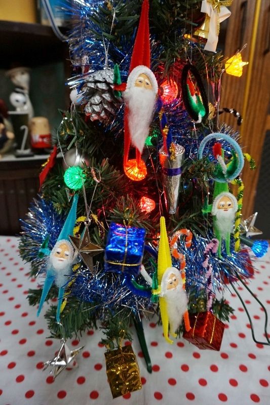 好評限定品昭和レトロ クリスマスツリー　電飾 飾り付き クリスマス サンタクロース クリスマス