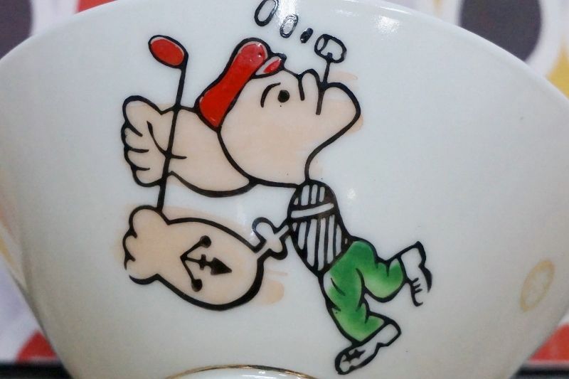 自由な昭和キャラクター ポパイ似の茶碗