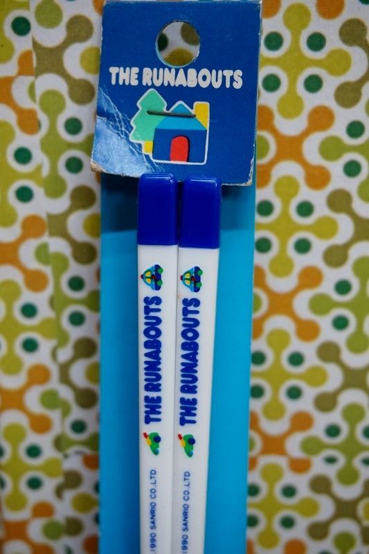 SANRIO サンリオ旧ロゴ 子供箸 ザ・ラナバウツ １６．５ｃｍ ブルー HK34