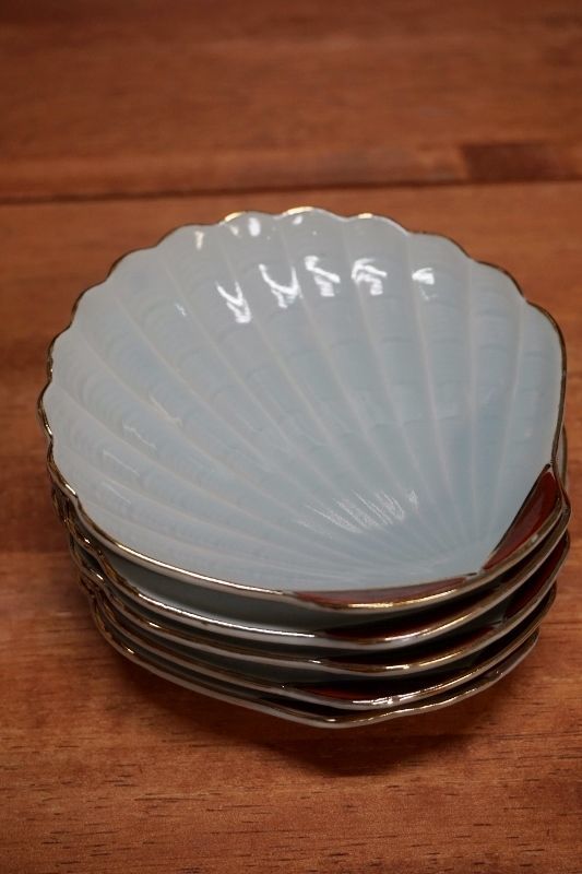 貝　豆皿　和風食器　5枚組　モダンカフェ　シェルプレート　小皿　SS140