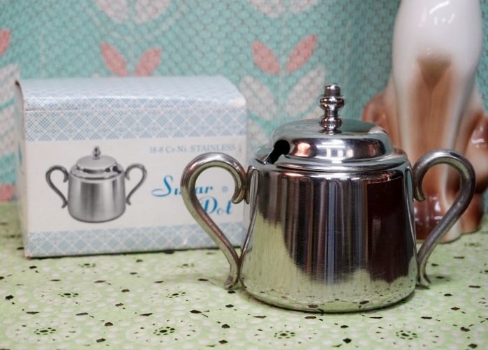 純喫茶 PEACH BRAND DELUXE Sugar Pot ステンレスシュガーポット KF183