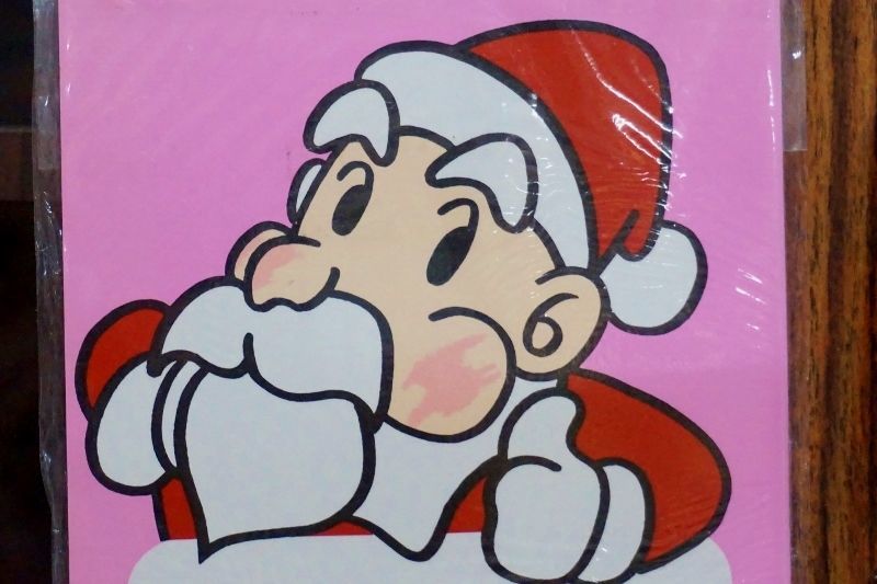 タカのポスター クリスマスポップ サンタクロース フリー レトロ広告 KF234