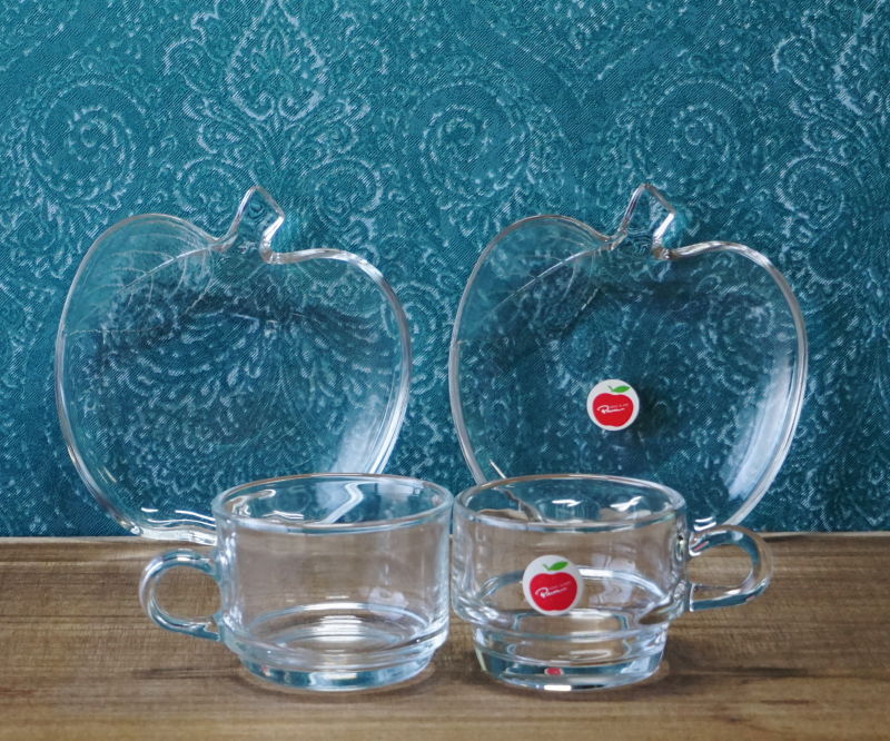 【入手困難】蘇我ガラス りんごのカップアンドソーサー5セット・小鉢1客