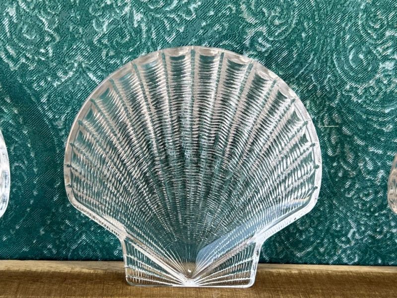 ガラス製シェル型 貝殻の器 豆皿 1枚 GU239