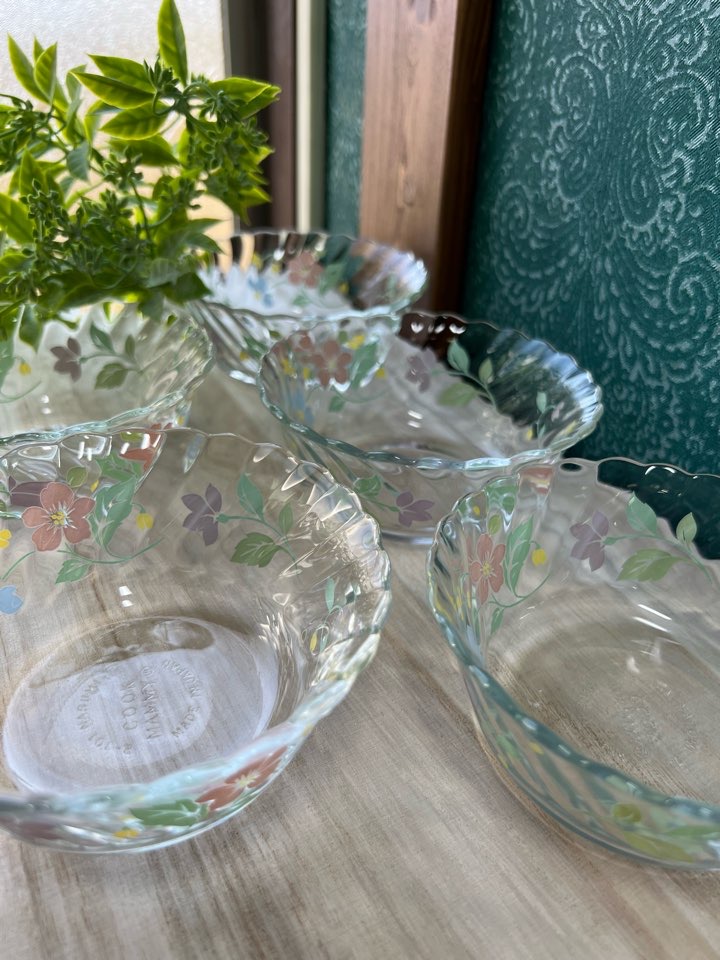 ナルミ NARUMI クックマミー ガラスの小鉢セット 花柄 5個 GUS355