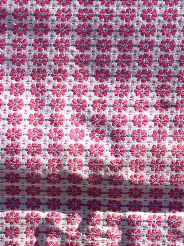レトロポップ ピンク花柄生地 コットン 188×92 NS533