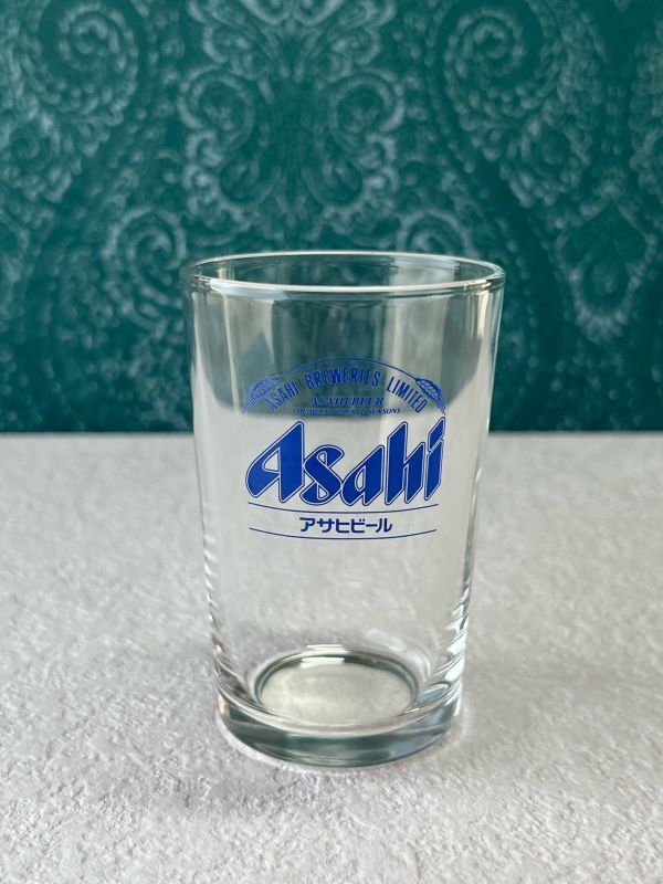ASAHI BEER アサヒビール ノベルティグラス ブルーロゴ 1個 GL224