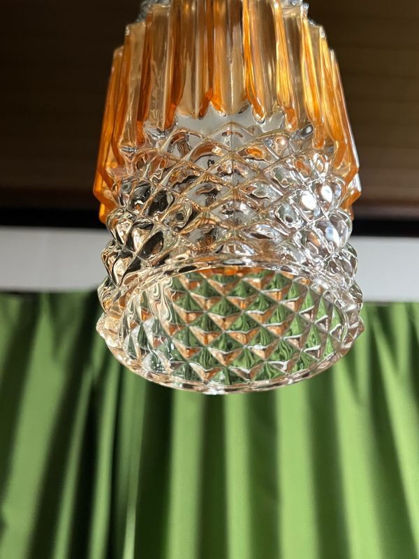 レトロなガラス リメイクランプシェード - 天井照明