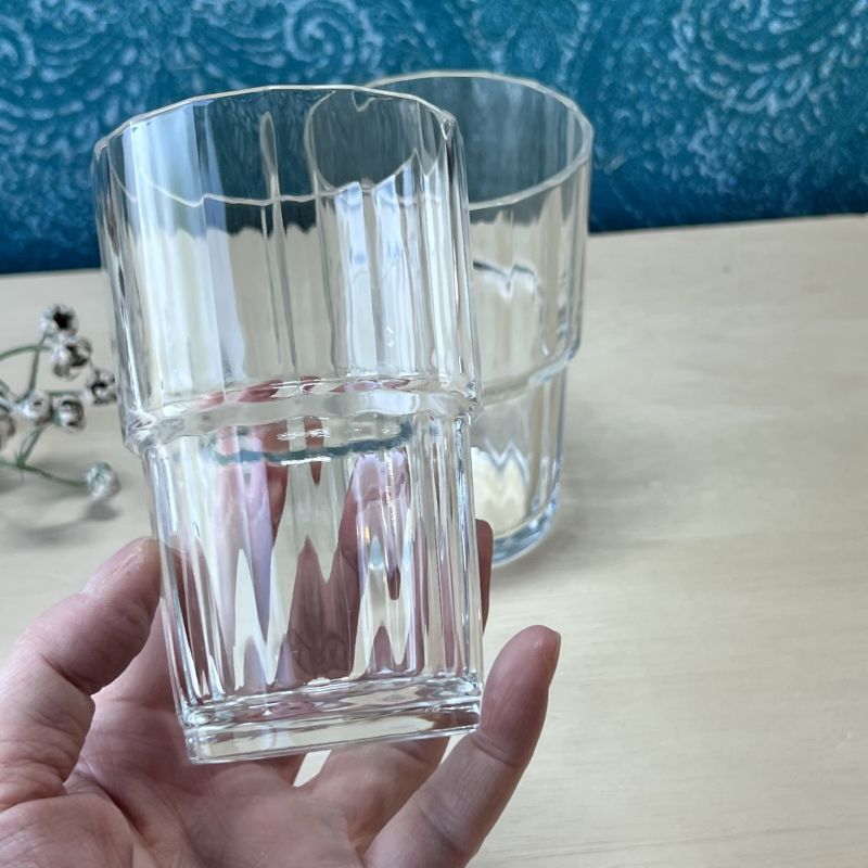 【希少】arcoroc　アルコロックヴィンテージ　フランス製　ローズ　グラス2個