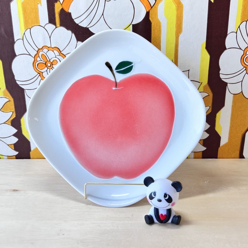 アップルの四角いプレート皿 りんご 角皿 vintage
