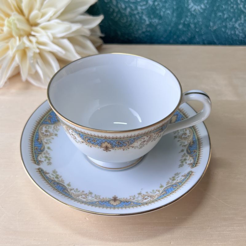 Noritake ノリタケ 金彩 シシリアンブルー スープ カップ&ソーサー1505 