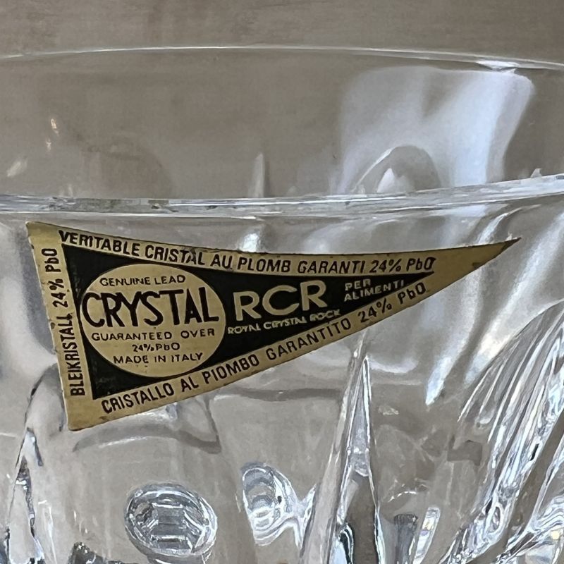 イタリア製 CRYSTAL RCR 足付きワイングラス