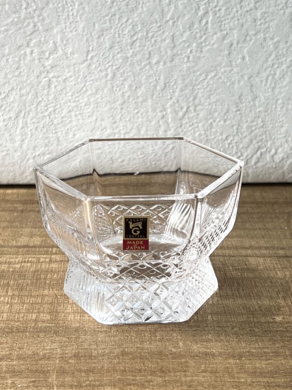 【 希少】カガミクリスタル 　クリスタルガラス2段皿
