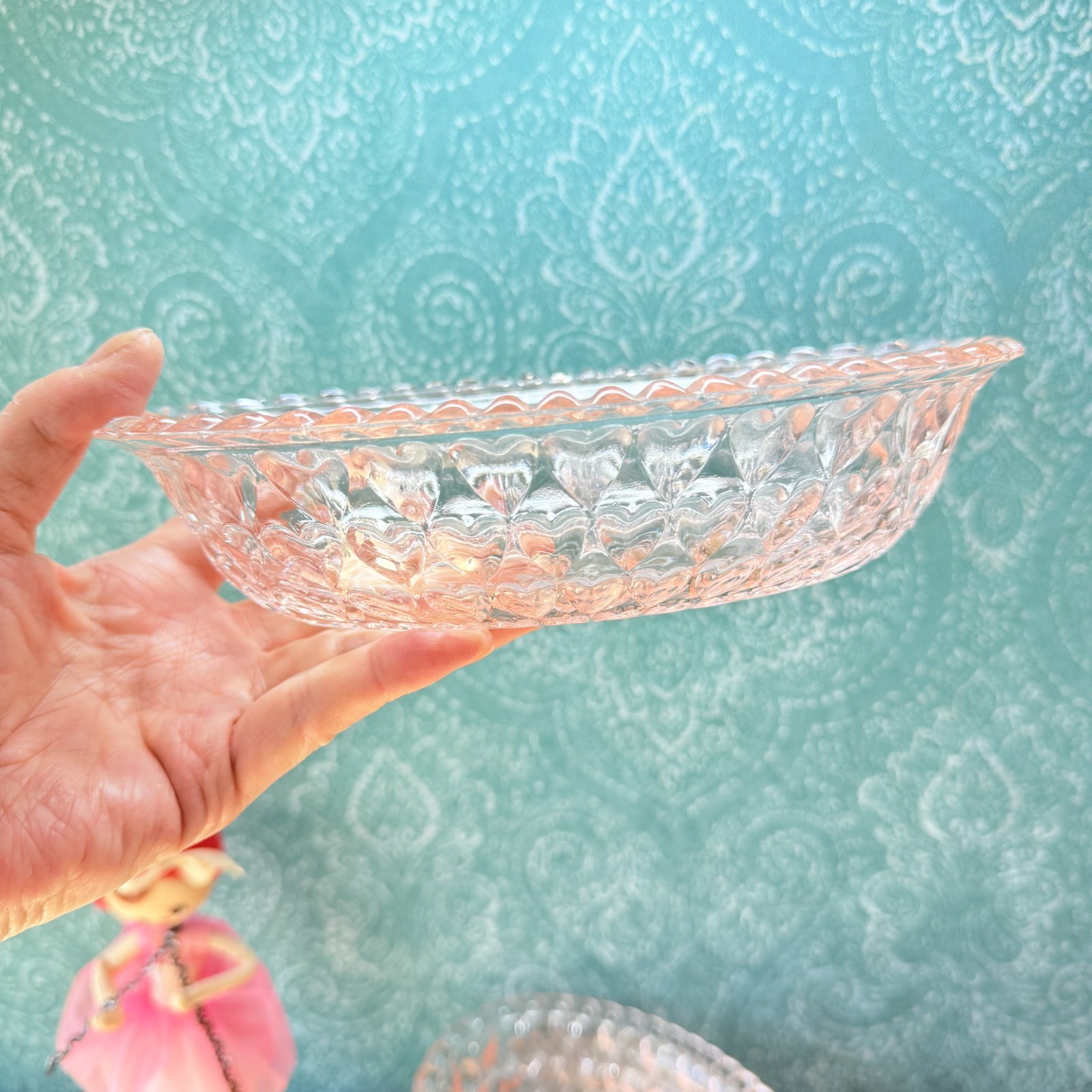 TOYO GLASSWARE 東洋ガラス株式会社　ピンクハート　昭和レトロ TOYO GLASSWARE 東洋ガラス株式会社 ピンクハート 昭和レトロ