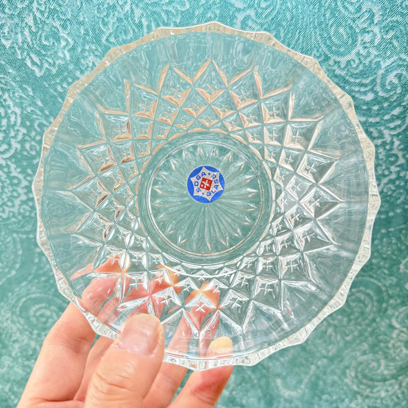 ガラスコレクション【ガラスボウル　花器　花柄】 花柄ガラスボウル 3個セット - メルカリ