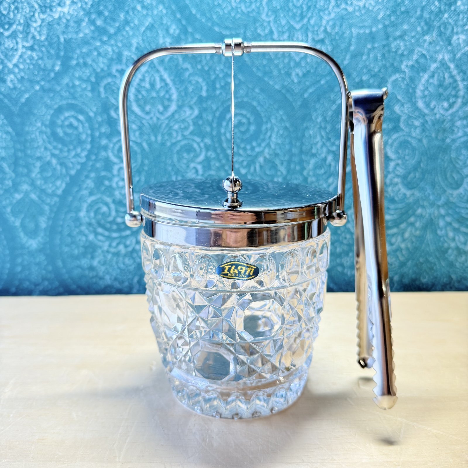 レトロなアイスペール　水差し　【m51 氷入れ　ポット　銀メッキ　骨董　お茶】 レトロなアイスペール 水差し 【m51 氷入れ ポット 銀メッキ