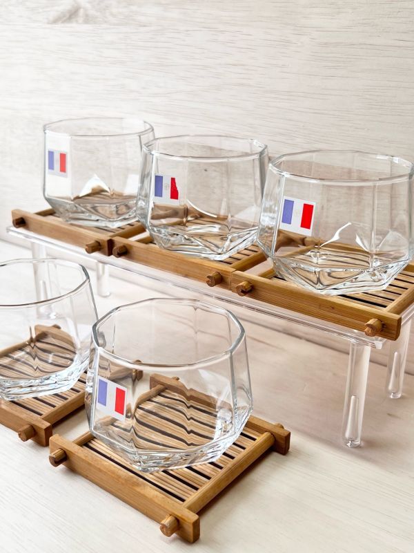 10角形グラス＆コースターセット France 冷茶グラスセット シンプル