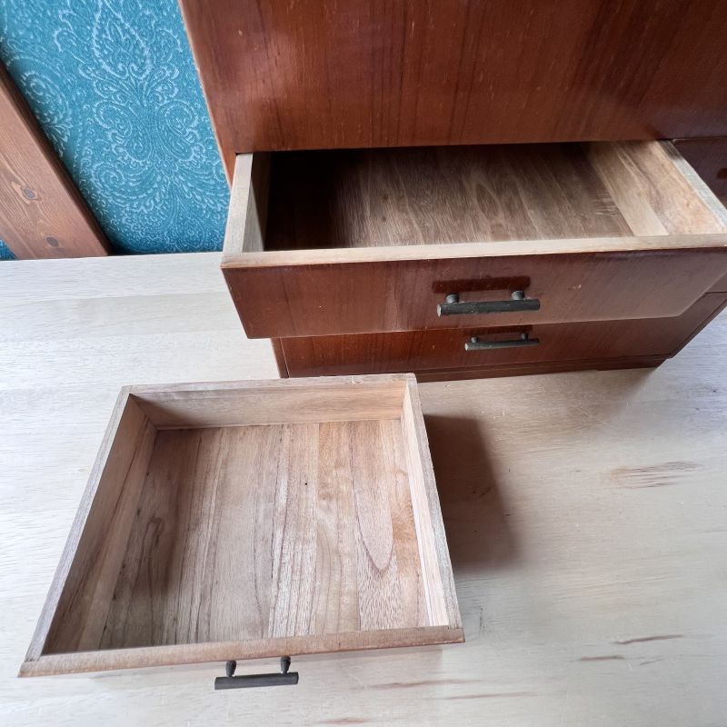 昭和レトロ 昔の裁縫箱 小引き出し 木製 vintage