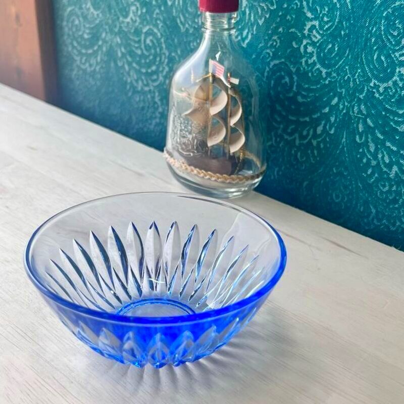 青ガラス サラダボウル ガラス器 小鉢 1個
