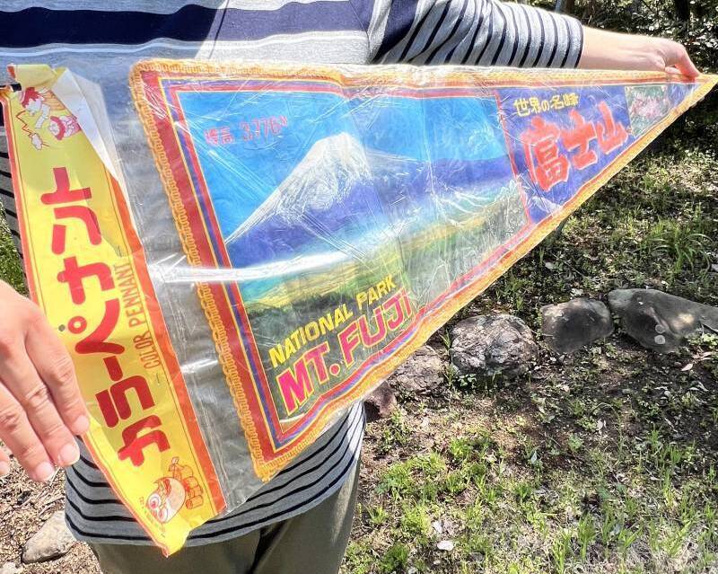 旅の思い出 カラーペナント 世界の名峰 富士山 三角ペナント 紙製