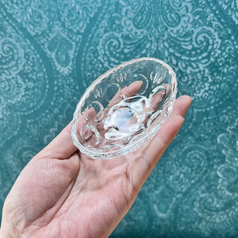 ADERIAアデリアルック クリアガラス豆皿 楕円形 1個