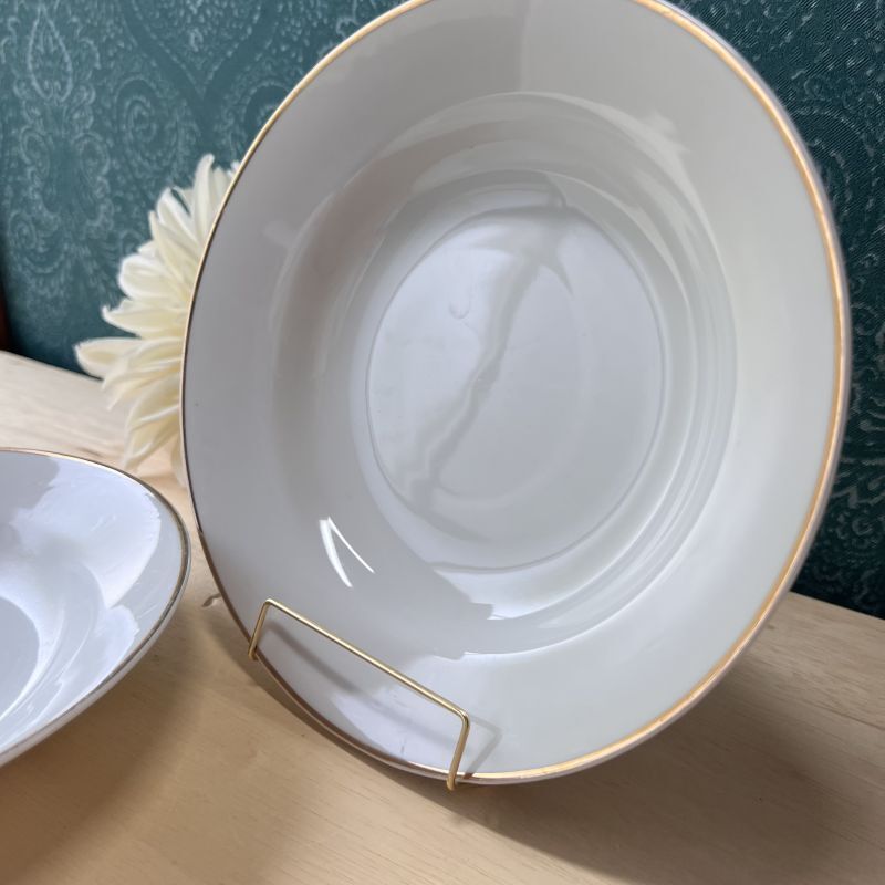 純喫茶 yamasa 白い食器 金ライン 白皿プレート カレーシチュー皿 vintage